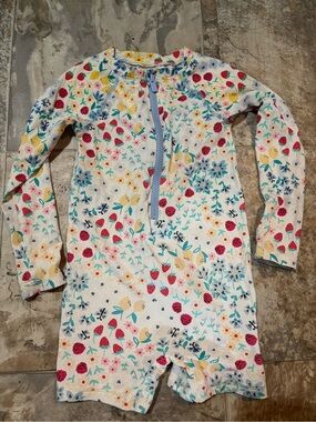 Old Navy White Kids Bottoms with Pink and Blue Strawberry Print